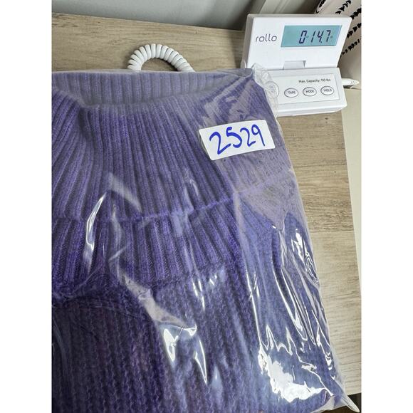 St. John’s Bay Women’s Chunky Turtleneck Sweater S Melrose Purple Cable Knit NWT - Picture 10 of 10